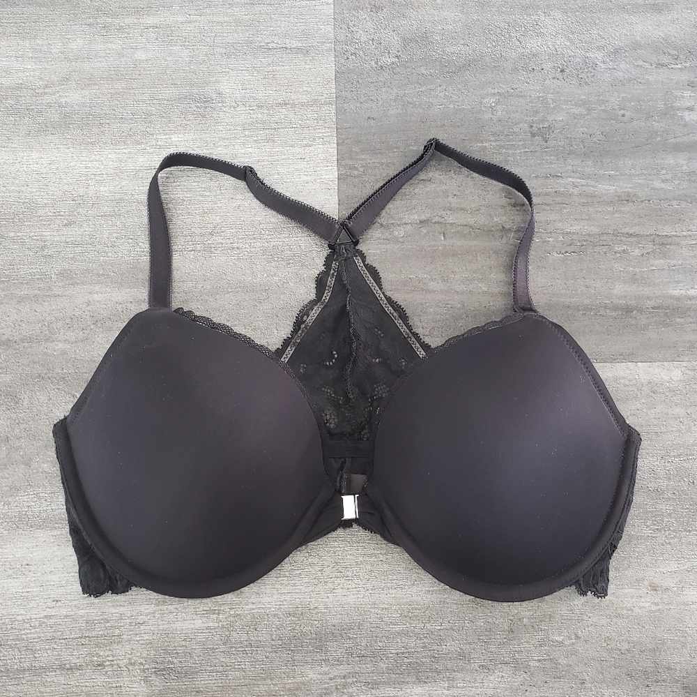 Black Front Closure Adore Me Bustier Bra